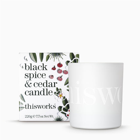 black spice & cedar candle