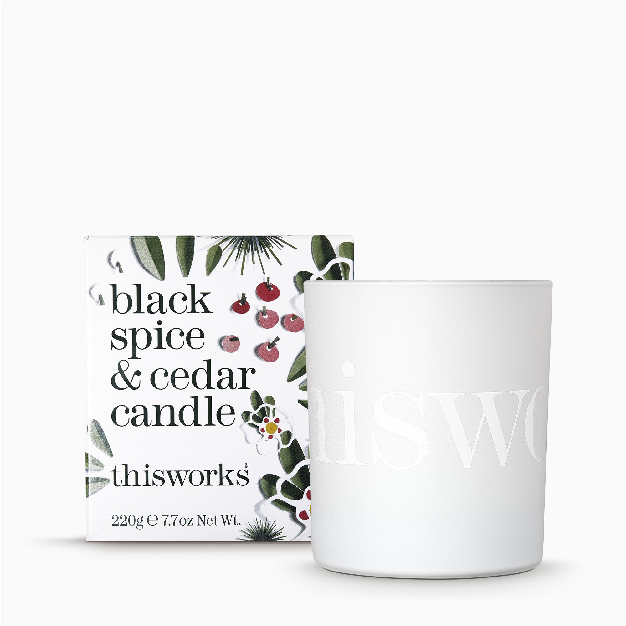 black spice & cedar candle