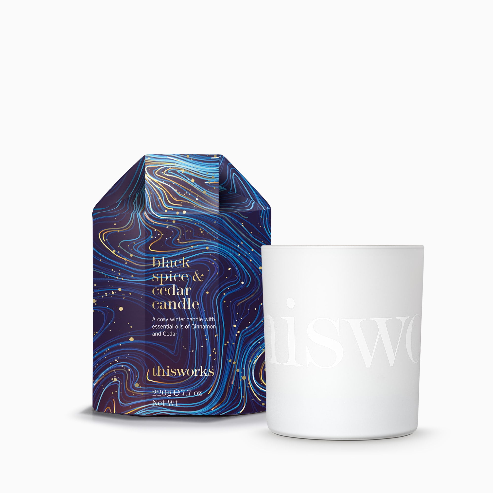 black spice & cedar candle gift